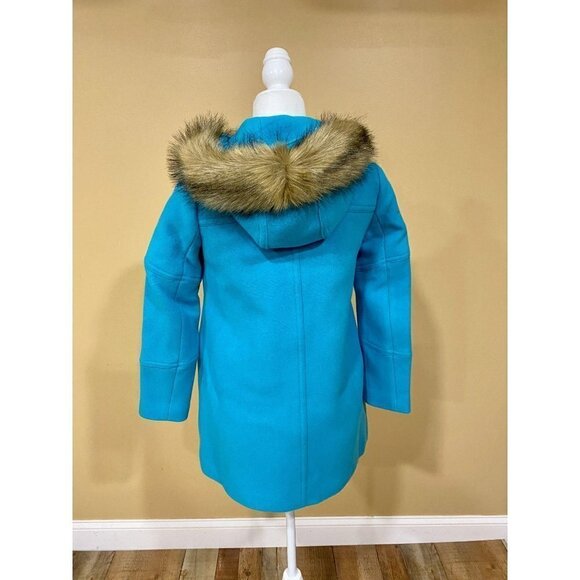 J. Crew Petite Chateau Parka Italian Stadium J8369 0 coat Blue - Picture 5 of 8